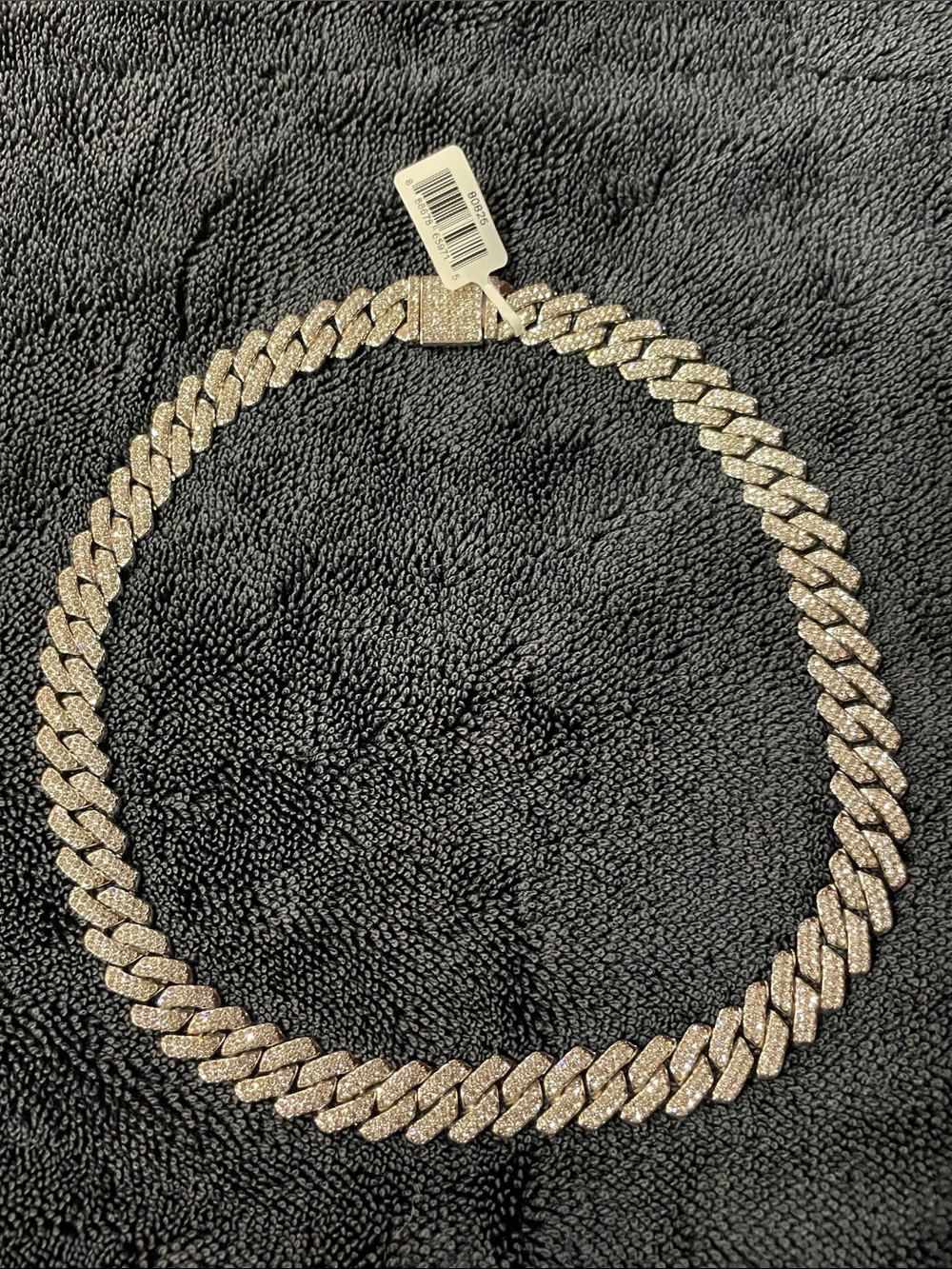 Invicta Pavé Cuban Link Necklace - Silver Tone